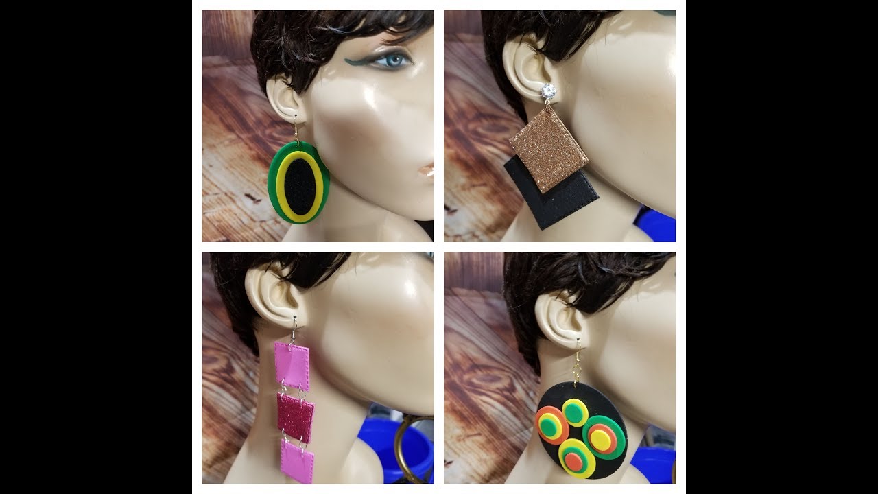 6 DIY Foam Earrings - tutorial - Compilation