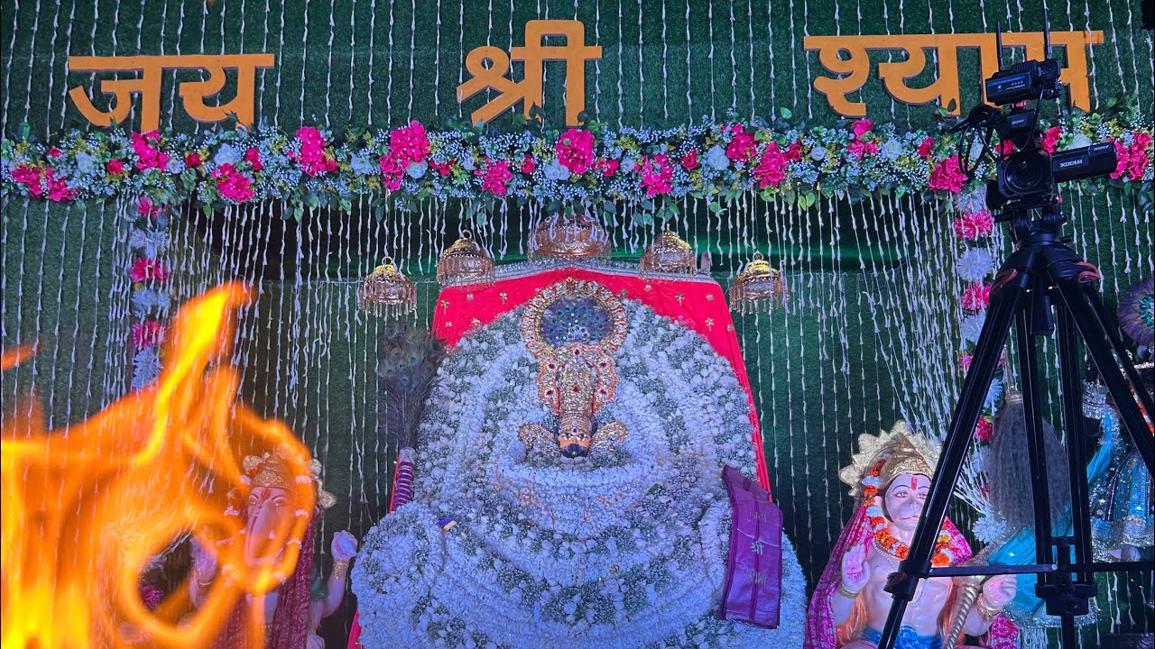 भव्य निशान यात्रा प्रचीन खाटू श्याम मंदिर नांगलोई अध्यापक नगर 🚩🔱🛕