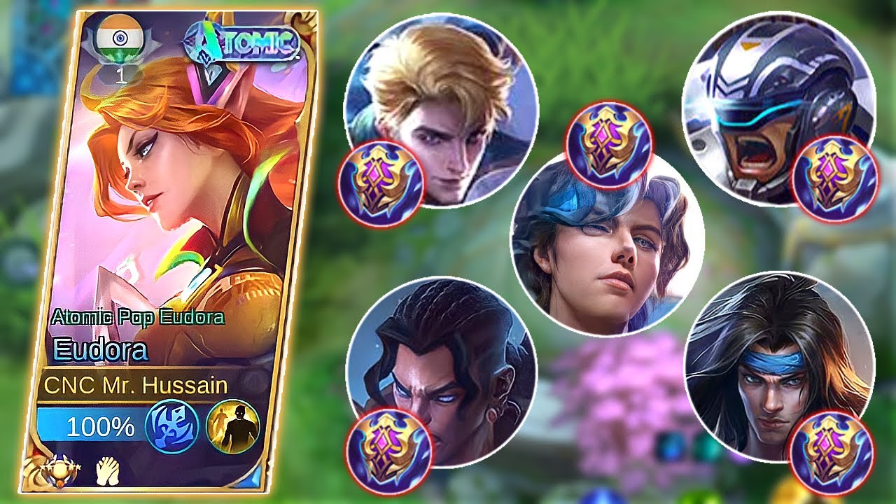EUDORA SOLO MYTHIC HARD GAME VS 5 ATHENA SHIELD | Eudora Best Build Gameplay | Mlbb