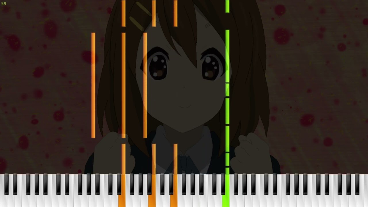 Cagayake! GIRLS - Ho-kago Tea Time - K-ON Season 1 OP - Piano Tutorial - Full - Medium + Sheet music