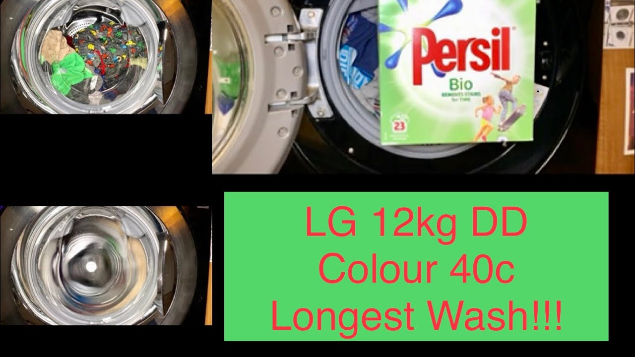 Simply Washing, LG 12kg, Colour 40c Wash, Persil Bio
