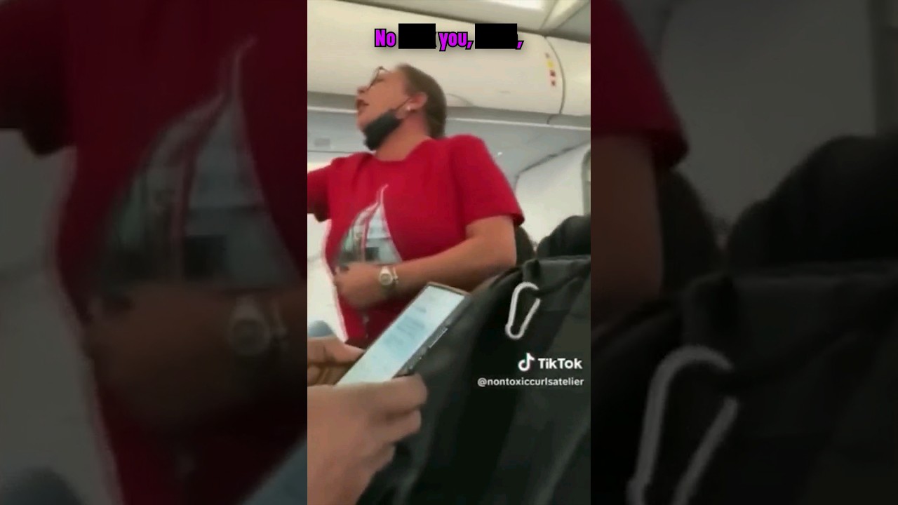 Airplane Freakout Karen Pees on the FLOOR!