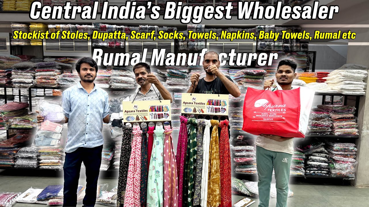 Central india’s biggest wholesaler /stockist of Stoles, Dupatta, Scarf, Socks, Towels, Napkins,