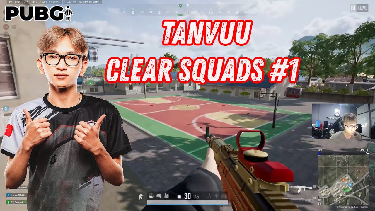 PUBG PC I Tanvuu Clear Squads #1 I Những pha Clear Squads của Tanvuu