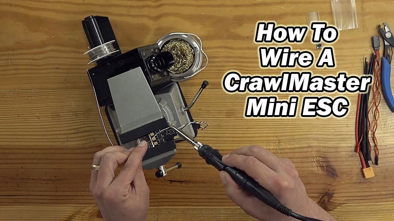 How To Solder Wires On A CrawlMaster Mini ESC Kit - Holmes Hobbies