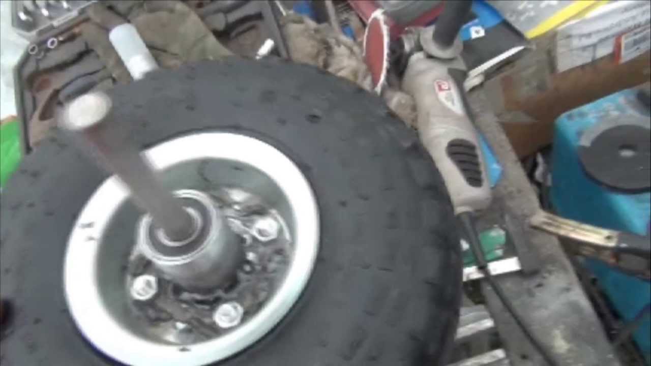 Cheap Drift trike wheels 3 (Barrow wheel mod 2 (add motorbike bearings and strengthen)