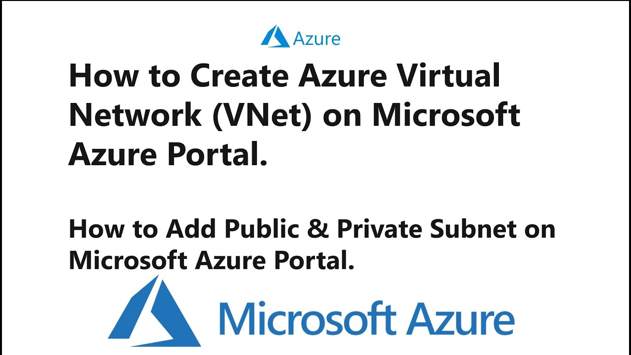 Как создать виртуальную сеть Azure (VNet)!! Как добавить публичную и частную подсеть на портале Azure.