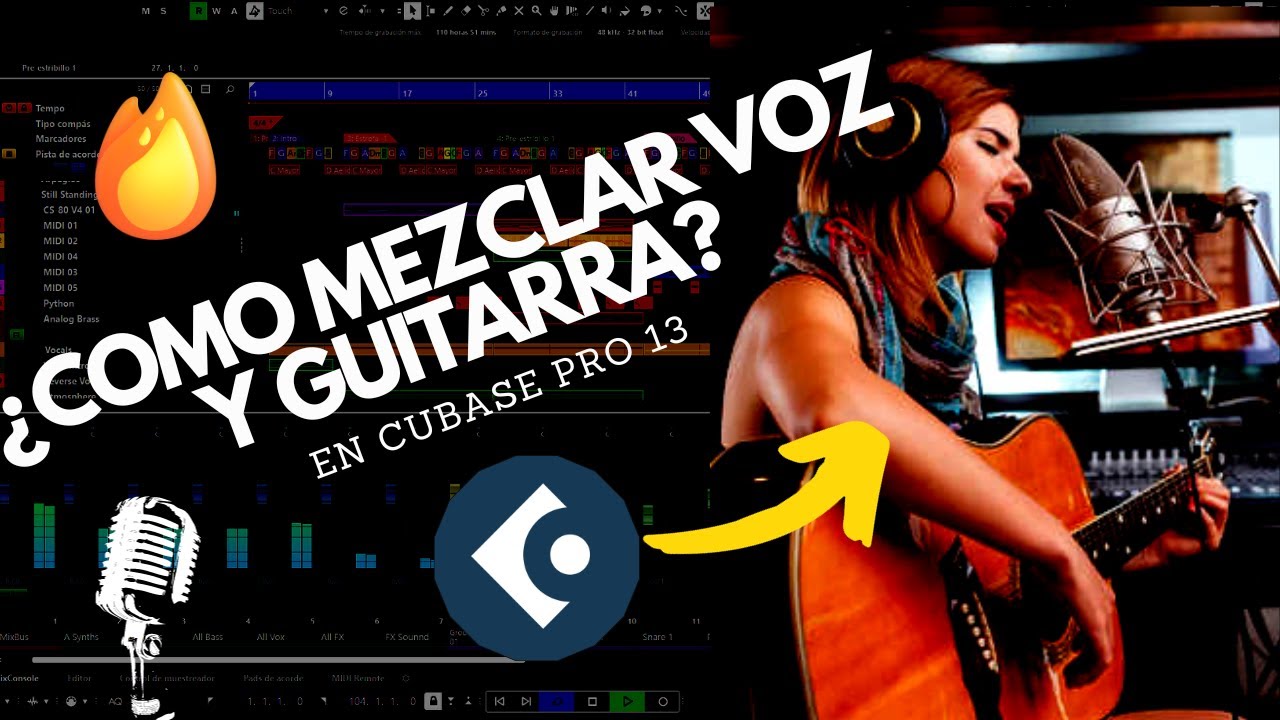 🎤Como mezclar VOCES y GUITARRAS profesionalmente dentro de CUBASE pro 13