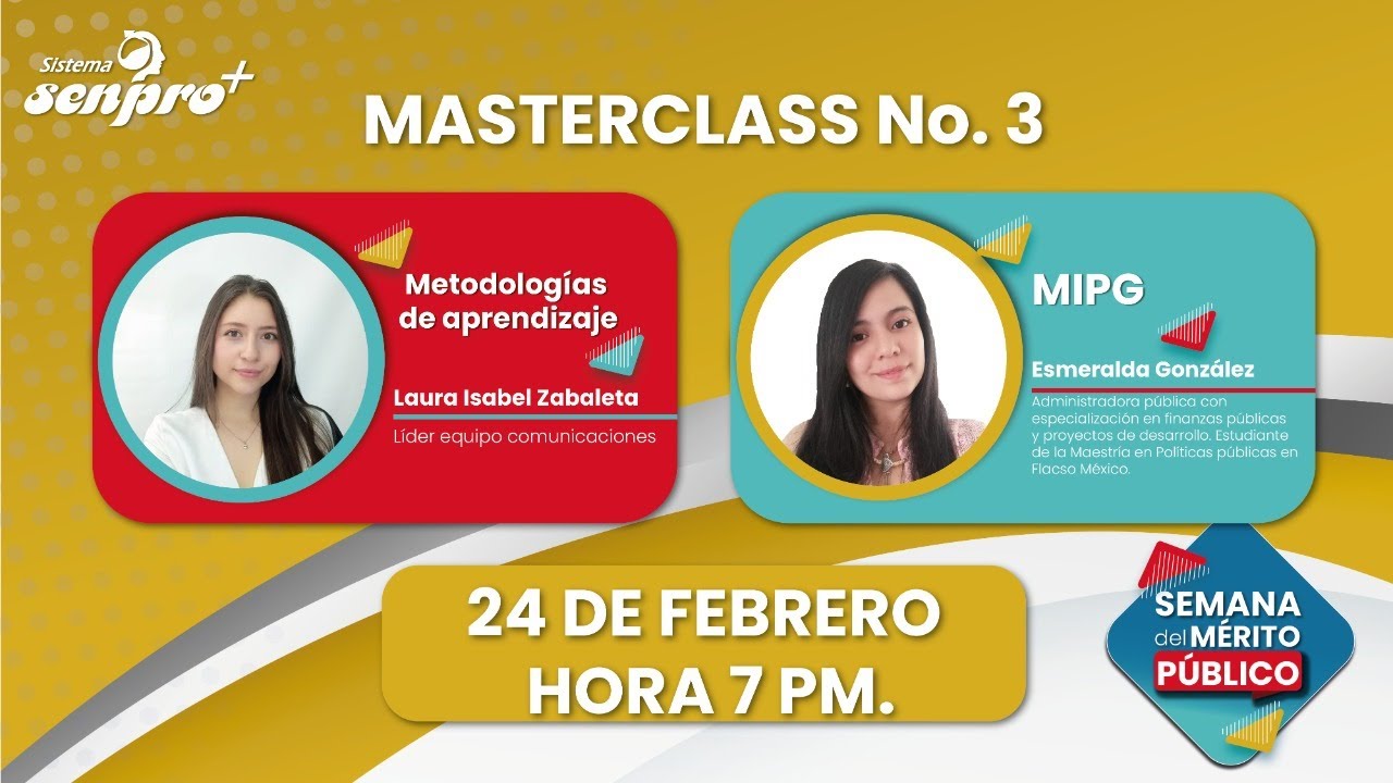 #3 MasterClass 🔴 EN VIVO 🔔 Jueves 24 de Febrero a las 7:00 PM  - 📈 Semana Del Mérito Público 🏆