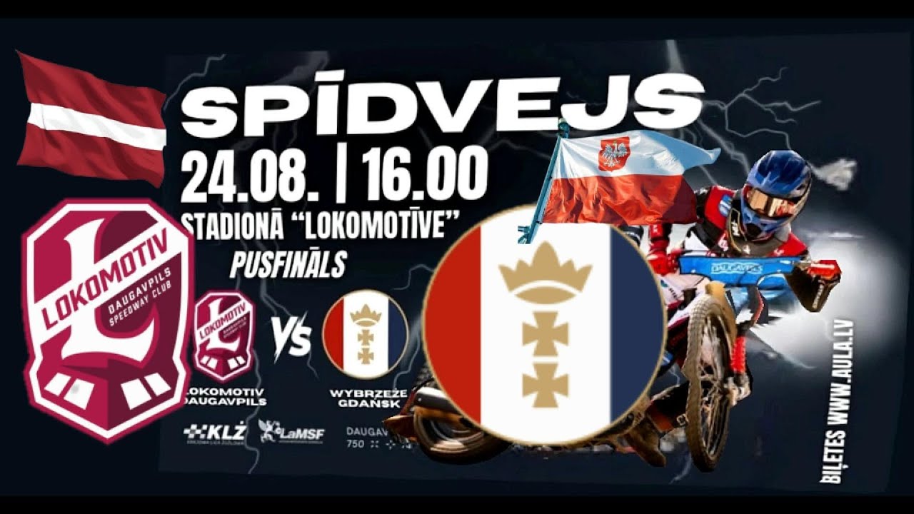 Žužel Speedway KLŽ PUSFINĀLS:Lokomotiv Daugavpils-Wybrzeże Gdańsk