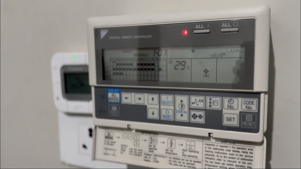 Daikin CRC installation and indoor setting