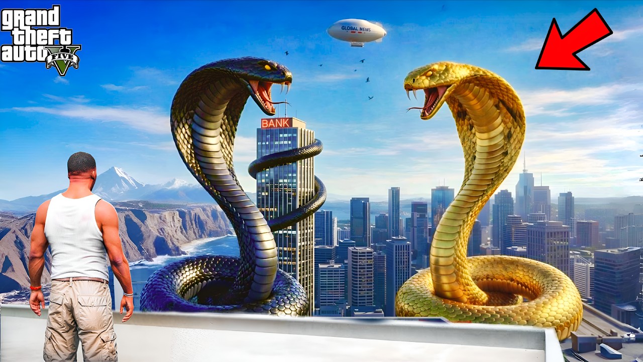 GTA 5 : Big Golden Snake Attack Franklin and Shinchan in Gta 5 tamil😱😭| Gta 5 mods