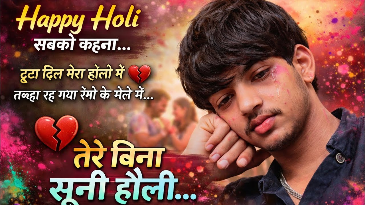 Happy Holi… पर दिल टूटा हुआ 💔 | Sad Holi Song 2026 #viralvideo #trendinghindisong 