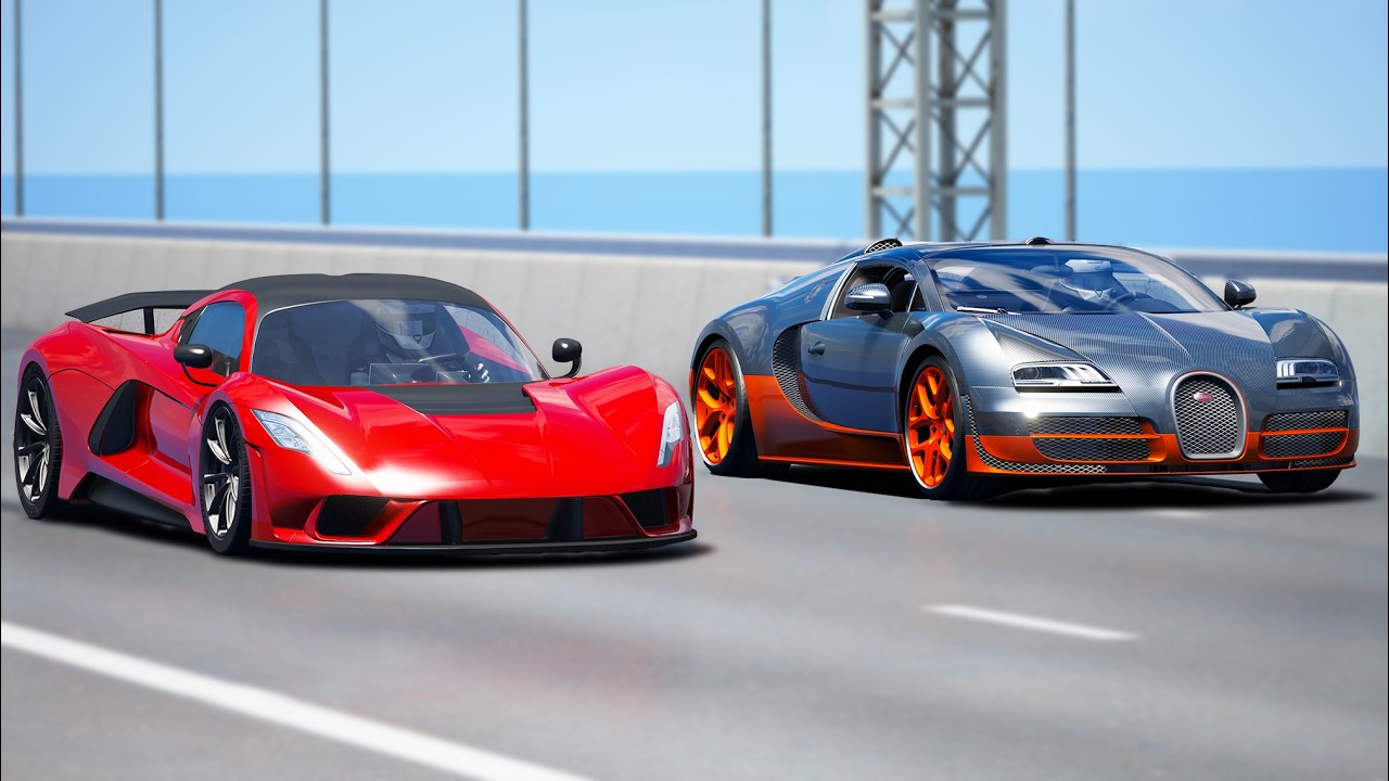 +10,000HP!!! Bugatti Veyron vs Hennessey Venom F5 | DRAG & TRACK RACE