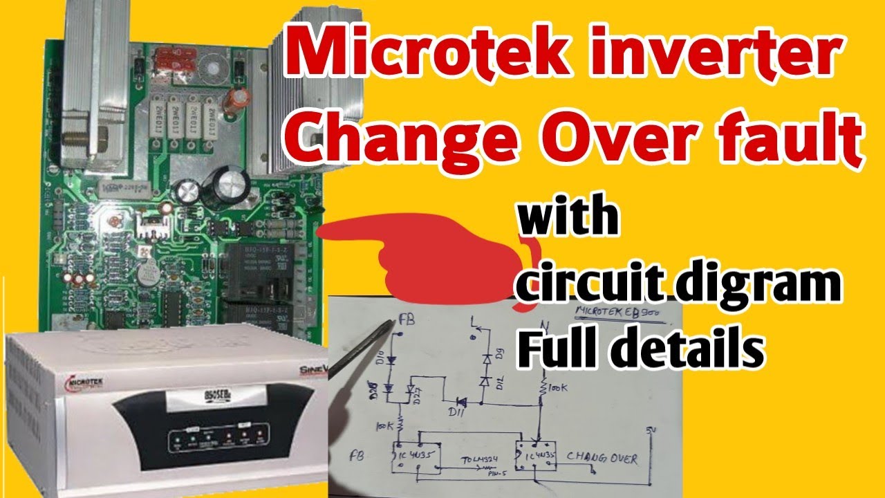 Microtek 875 Change Over, feuse blow, Low High cut off with circuit digram