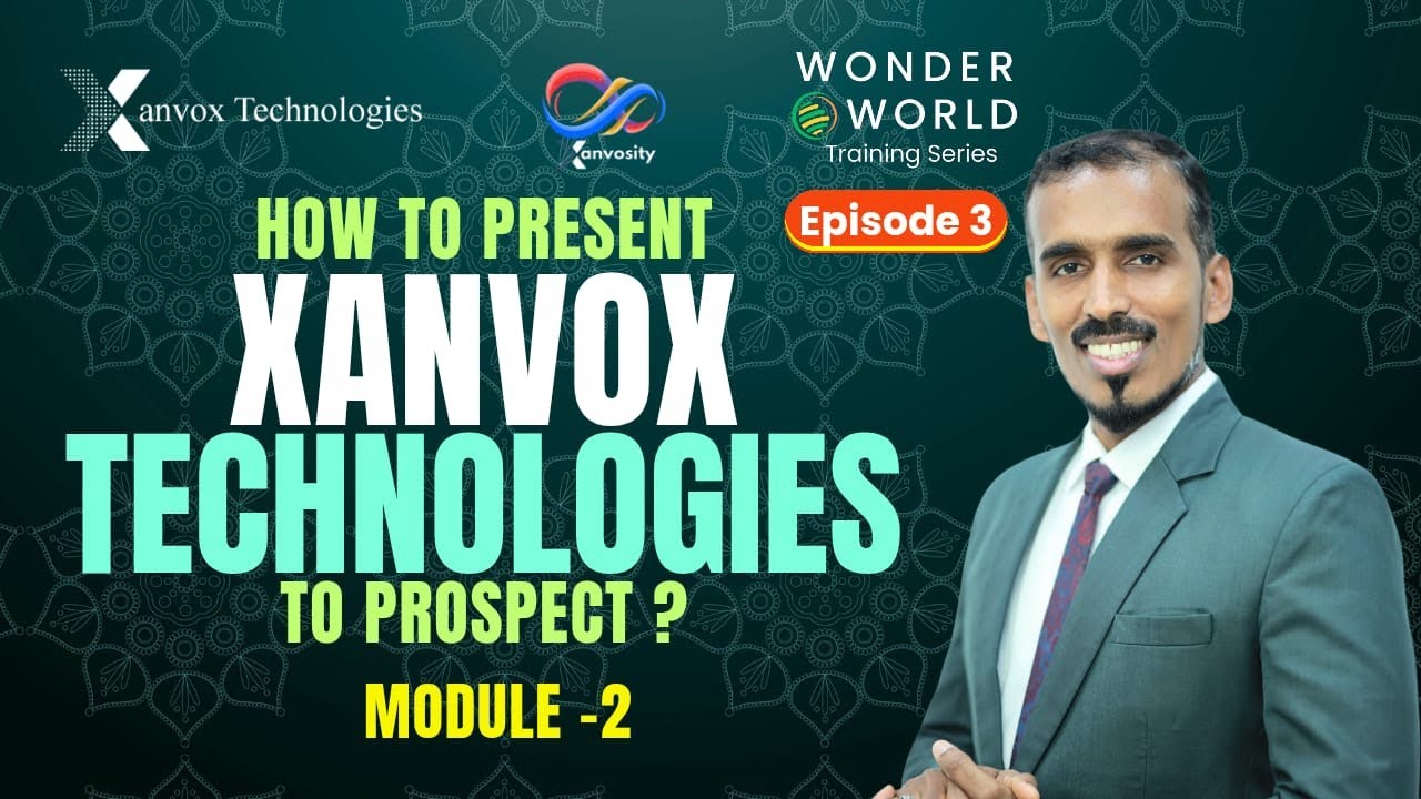 Wonder World Training Program-Episode 3-XANVOX Technology |How to Present |module II |Samad Irivetty