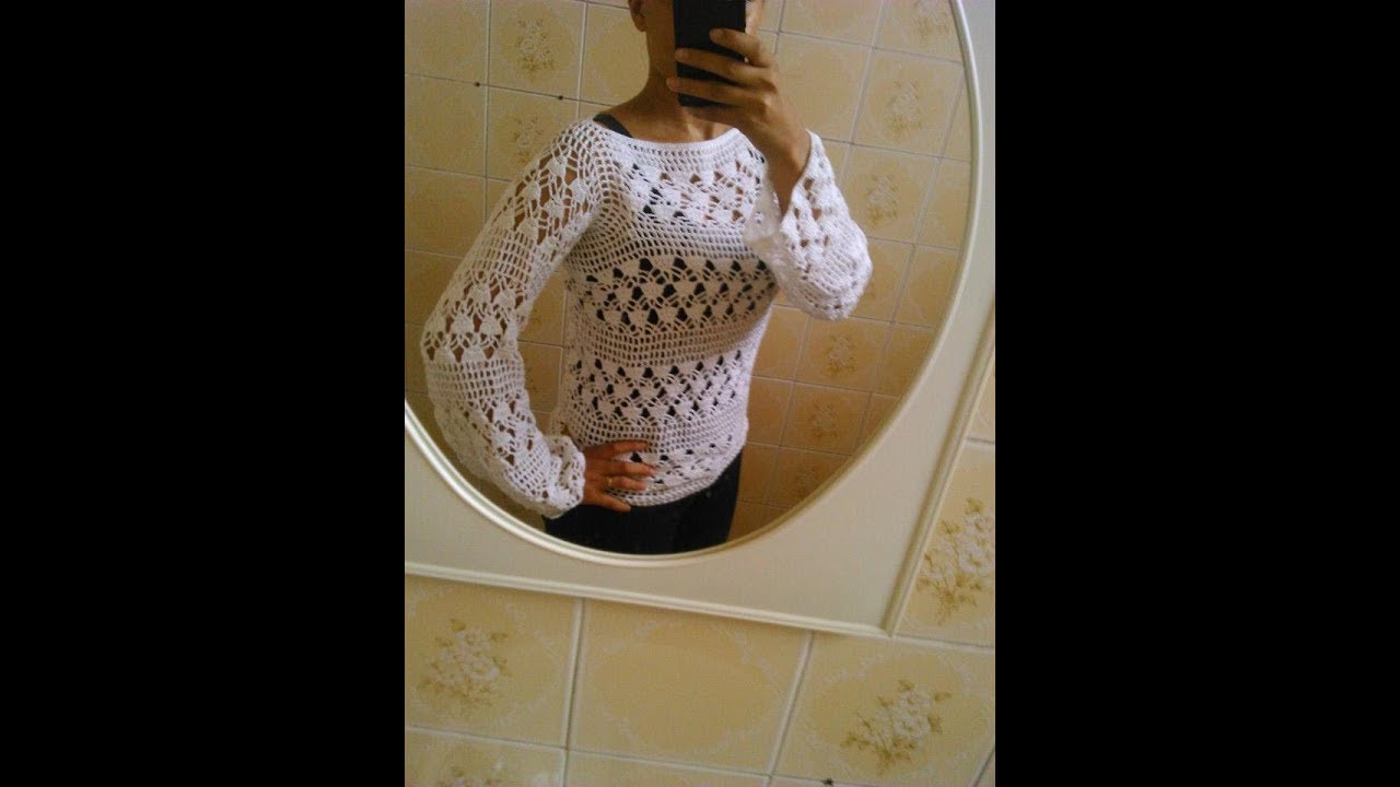 Blusa ponto rendado (parte 01) Edna Confecções Em Crochê Blusa em crochê fácil regata ou manga longa