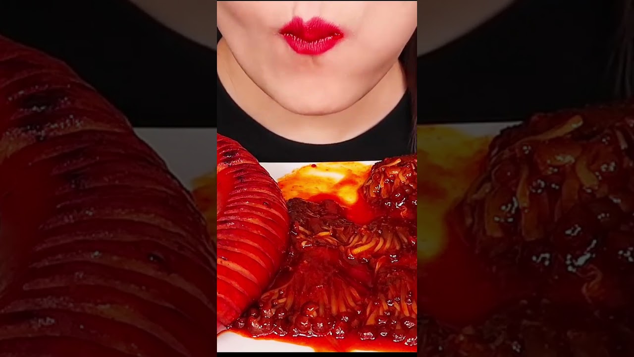 Enoki mushrooms #shorts #asmreating #shortvideo #foryou #food #tiktok