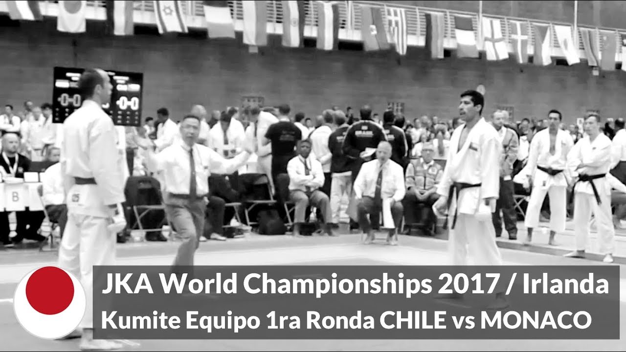 Kumite Equipo 1ra Ronda CHILE vs MONACO  | JKA World Championships 2017 / Irlanda