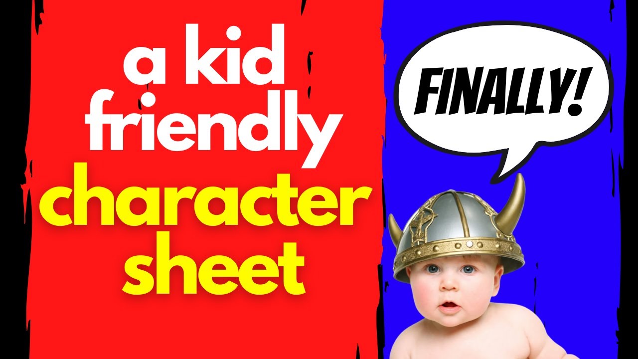 Finally a Kid Friendly Character Sheet for Dungeons and Dragons
