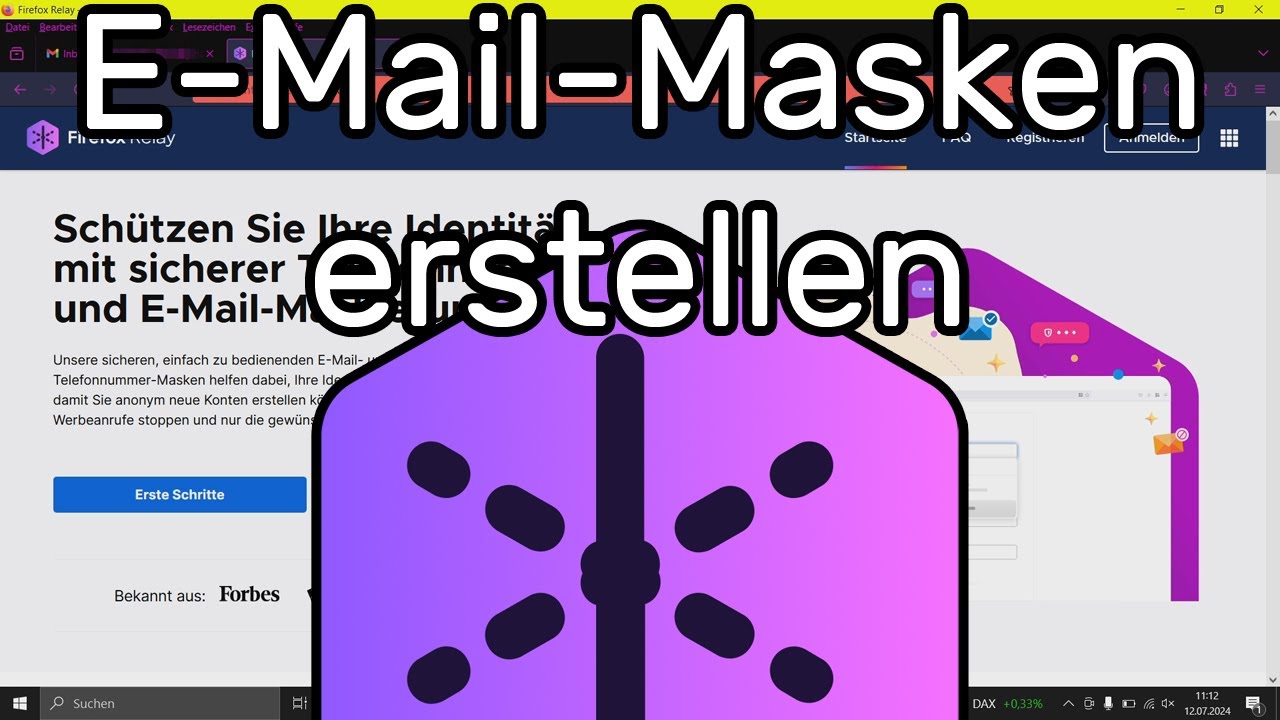 E-Mail-Masken erstellen mit Firefox Relay - Schutz vor SPAM und Datenlecks