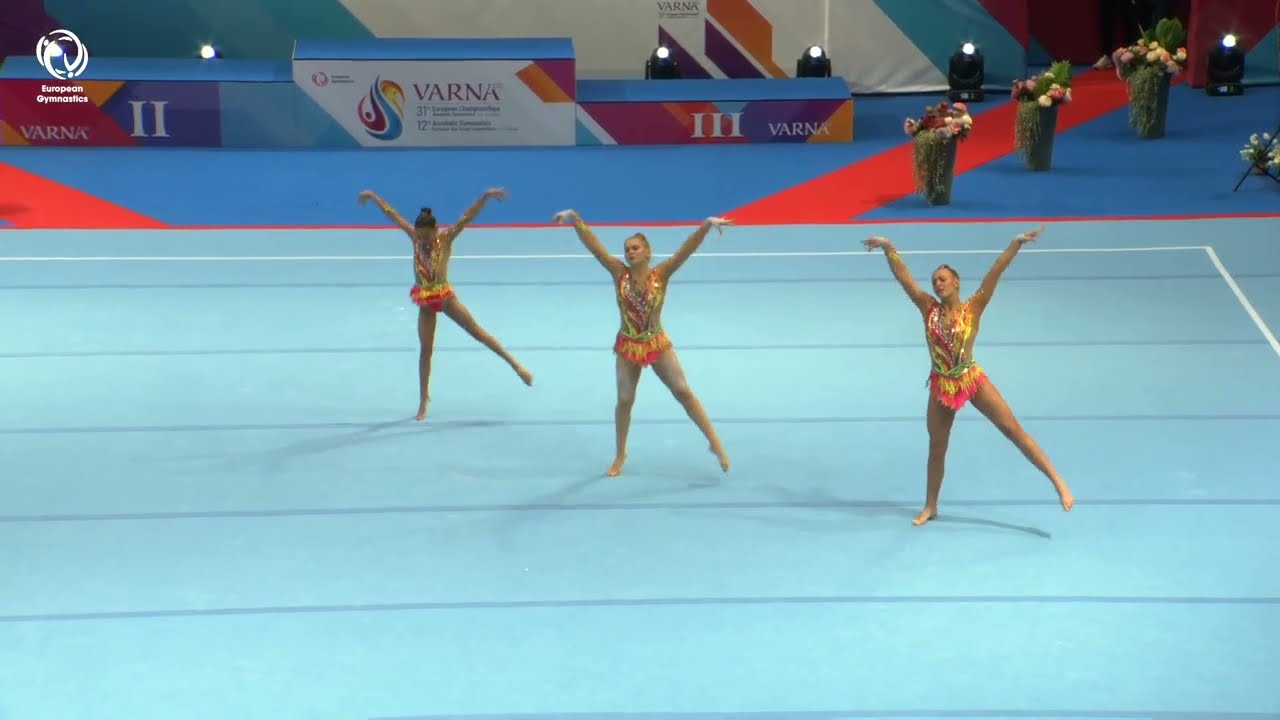 Ruby Bray, Abi Read & Emma Farraj (GBR) - 2023 ACRO European Champions, Junior All-Around