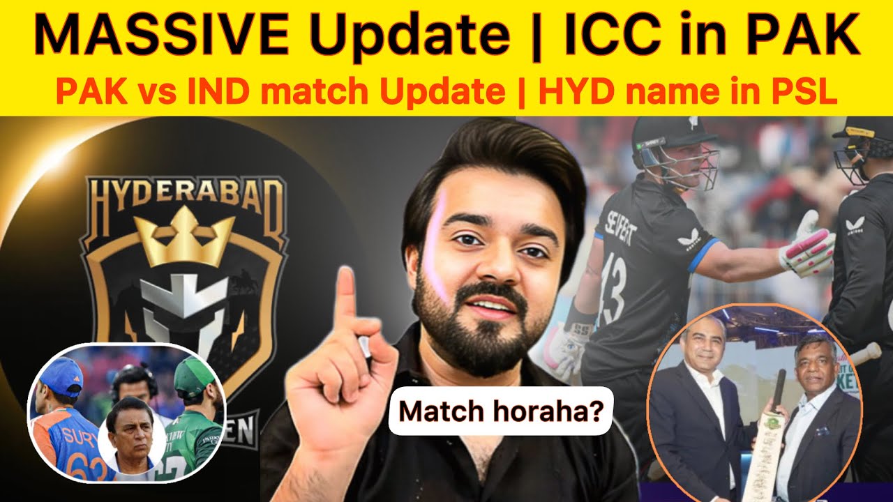 Big Decision on PAK vs IND match ICC in PAK Full update | Hyderabad team name | NZ beat AFG today