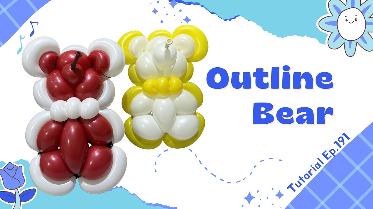 🧸 How to make an Outline Bear | Step-by-step Tutorial