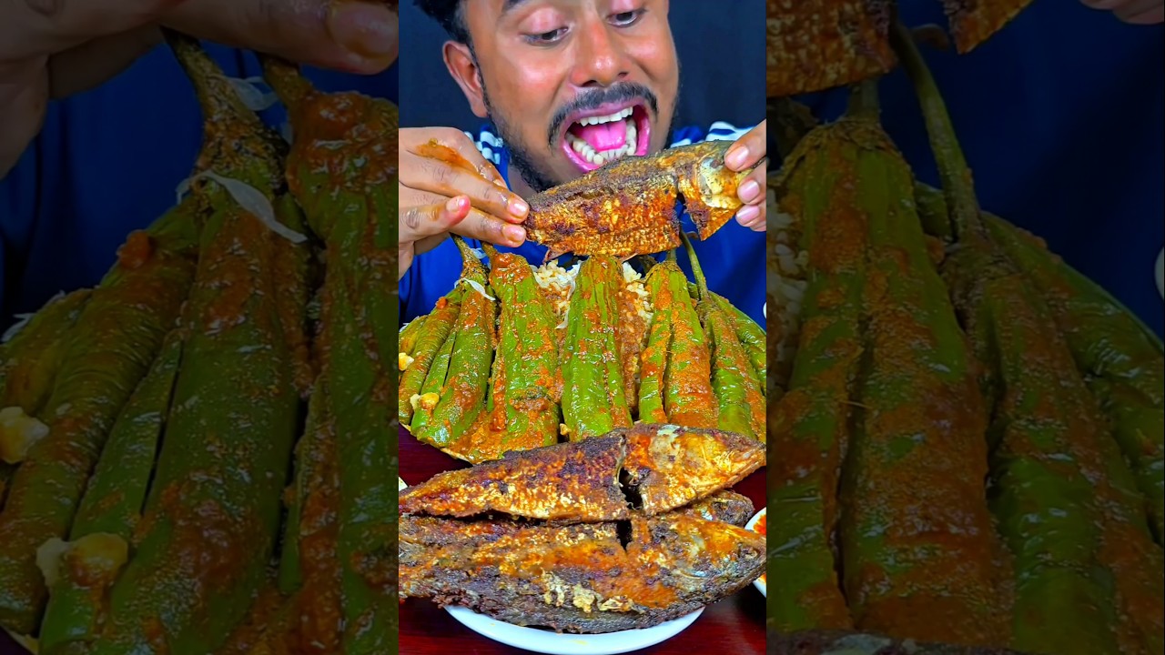 Very Spicy Hilsa Fish Fry Eating #mukbang #asmr #shorts #viralshort #viral #short #food #reels #eat