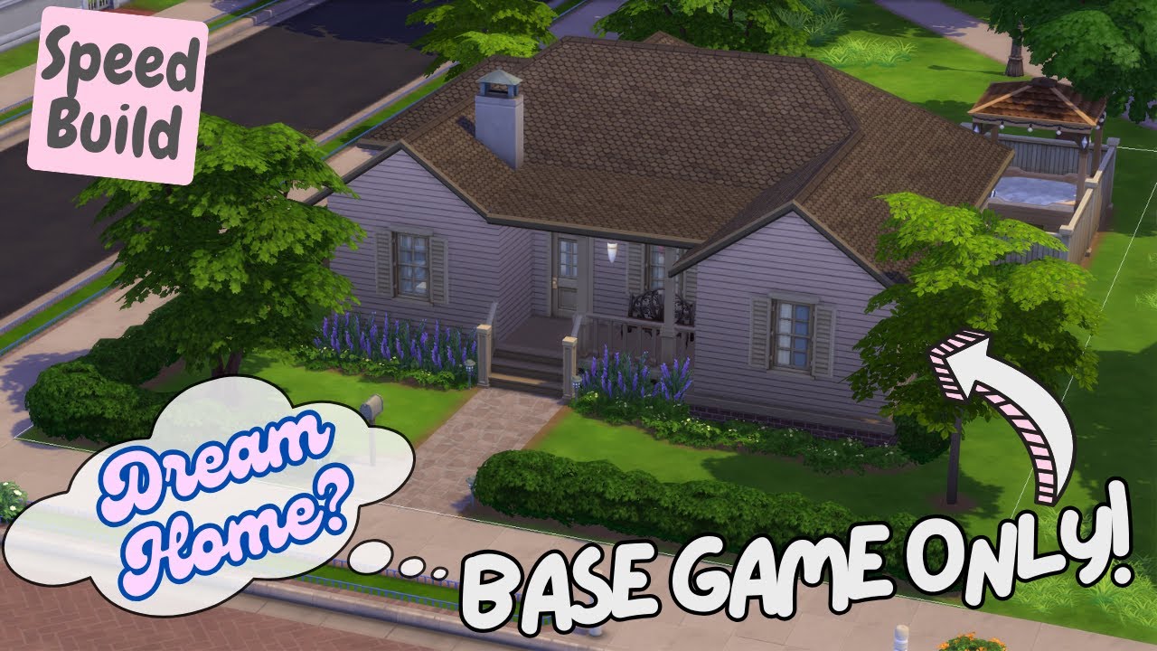 I built my sister's dream home using only base game! - Sims 4 Speed Build