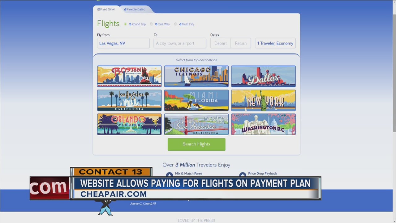 Put your flights on a payment plan