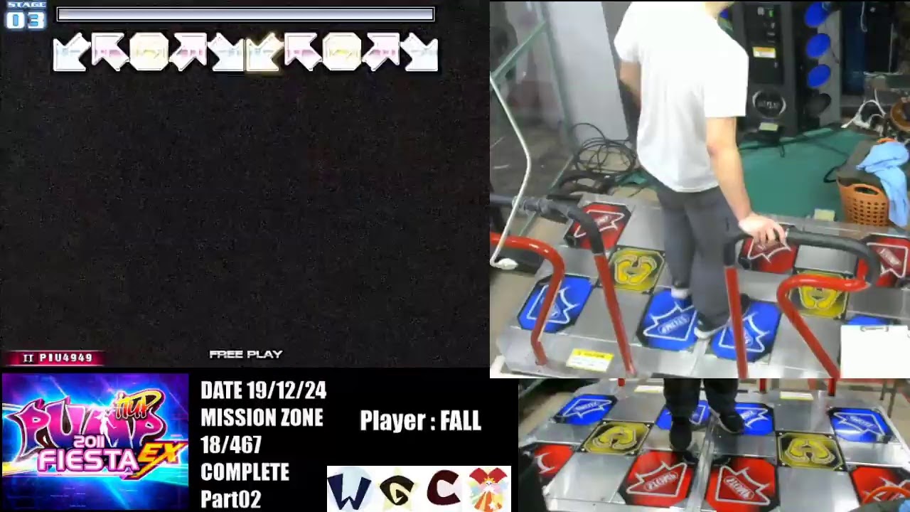 Pump It Up FIESTA EX Mission Zone Part02 PLAYER FALL