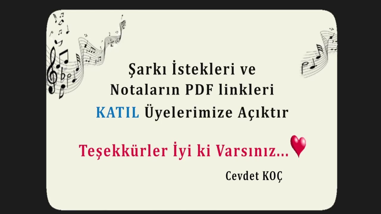 İlahiler-2 , Uyan ey Gözle, Sarı Çiçek, Dilhanesi Pürnur Olur,  demedim mi, sevdim seni  NOTA SOLFEJ