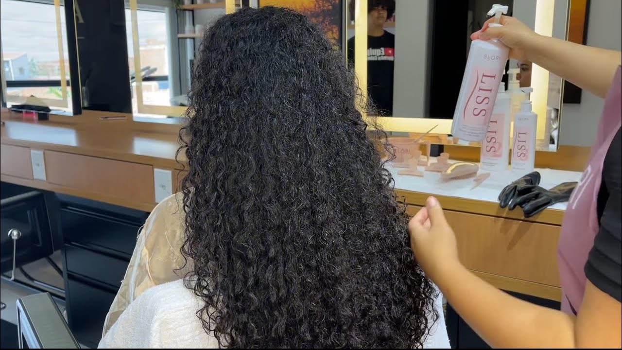 CABELO MAIS CHEIO QUE EU JÁ FIZ !! Liso perfeito de primeira em um cabelo muito cheio 