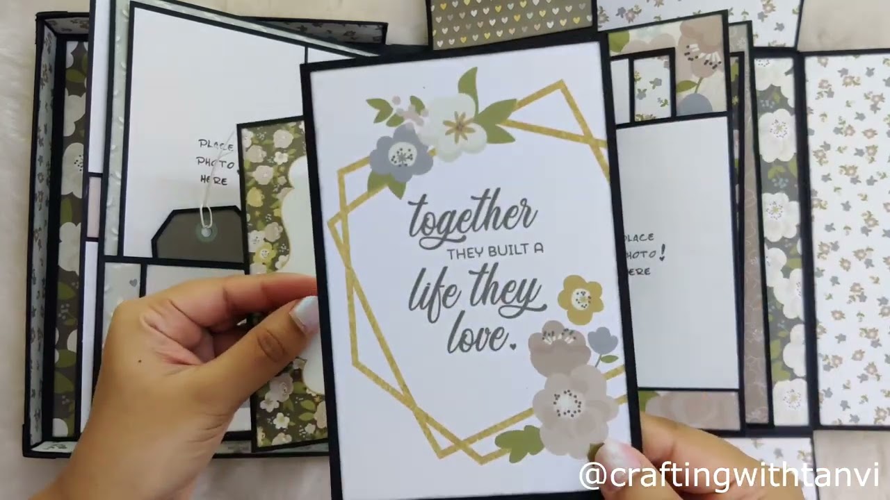 Beautiful Wedding Theme Handmade Scrapbook album | Handmade scrapbook ideas 2022 | Wedding Album