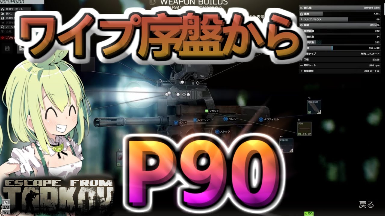 【EFT】ワイプされたのでP90で無双したかったずんだもん【VOICEPEAK実況】タルコフ ,  Customs , R37.F