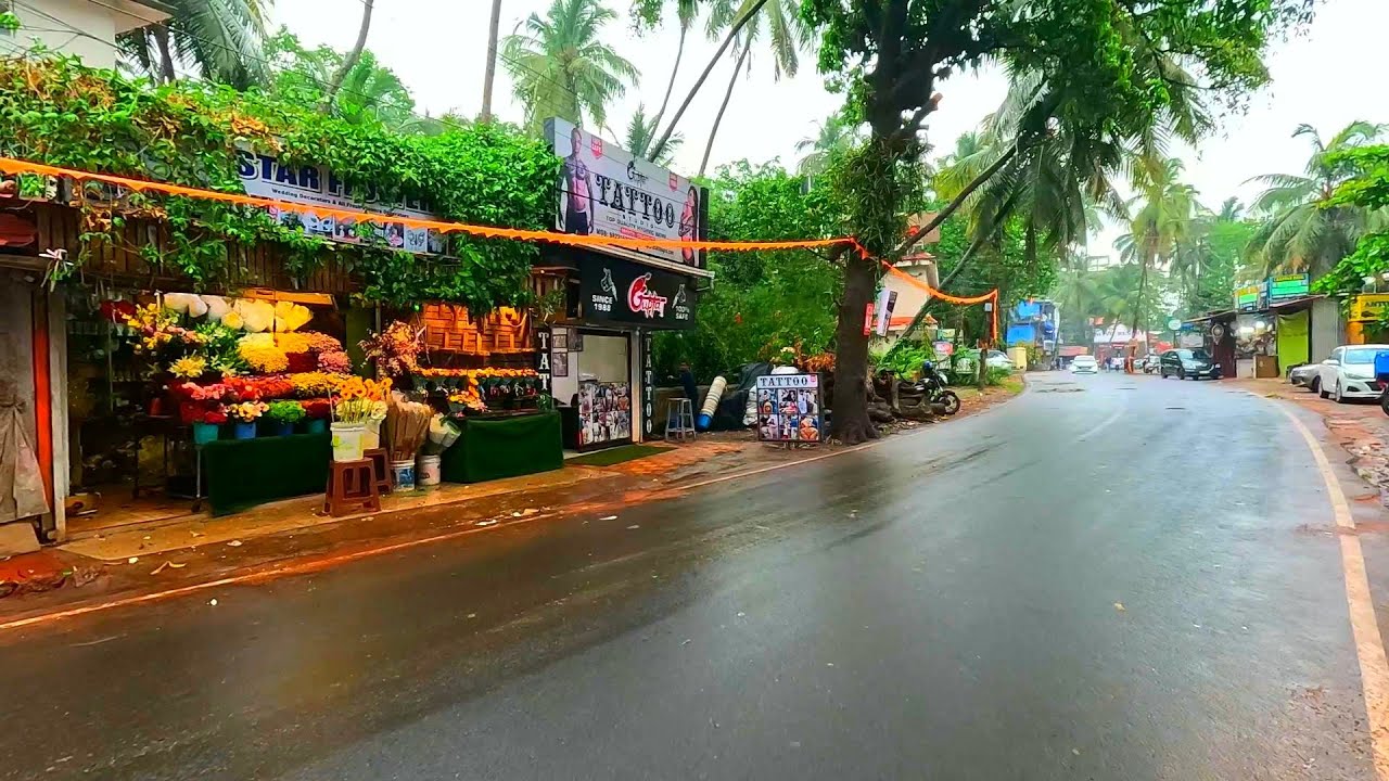 Calangute's wet wonders, Goa's rainy charm, Scenic street walk tour,  | Calangute, Goa