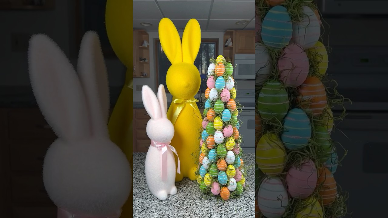 Grab some Easter eggs for this adorable DIY topiary! 🥚#diy #shorts #easter #decor #wreaths
