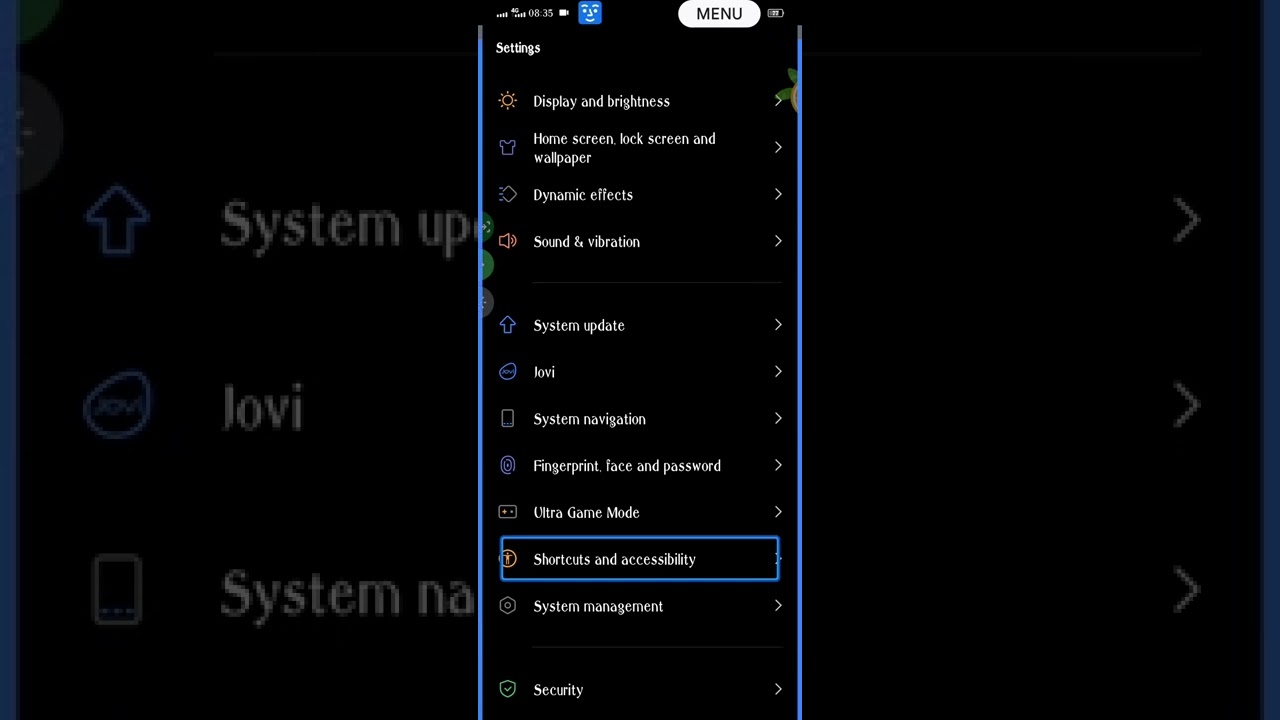 how to enable extra dim  in Vivo y20