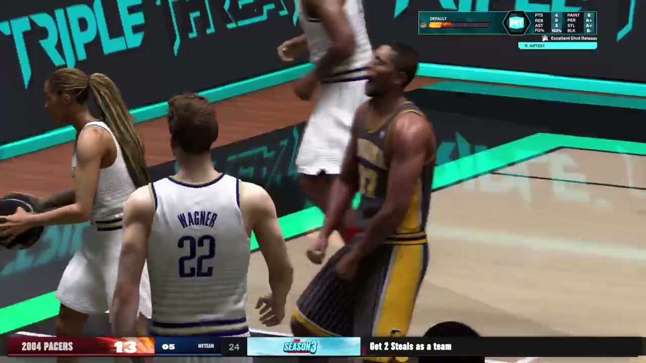 NBA2K26 3 on 3 My 2004 Pacers vs Franz Wagner , DaRon Holmes II & Gabby Williams