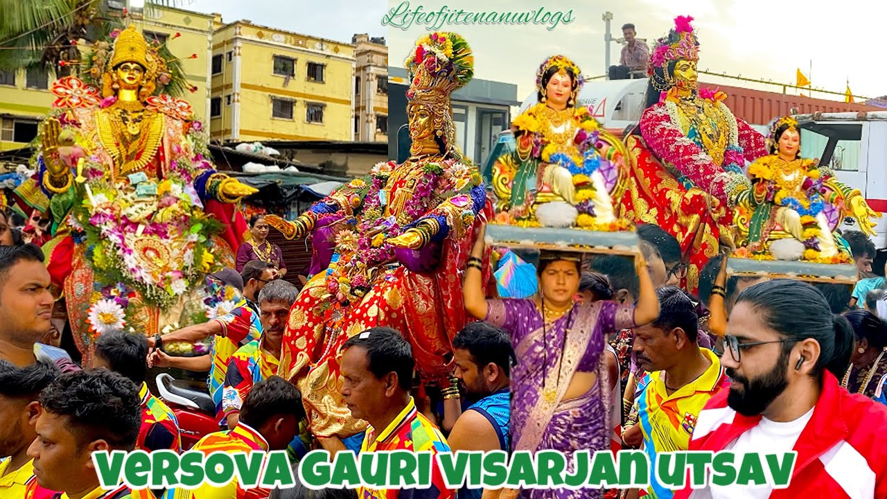 versova gauri visarjan 2025 |Versova gauri Ganpati utsav 2025 | gauri Versova utsav#versova #vlog