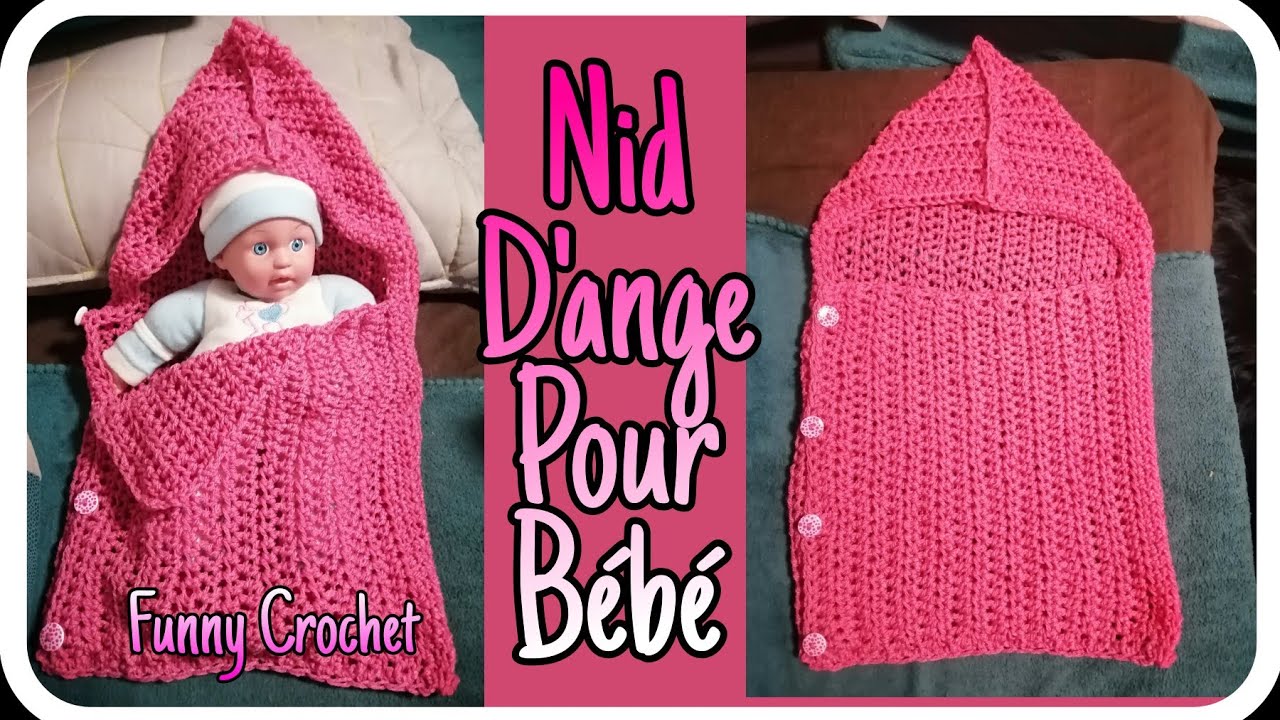 Nid D'ange pour bébé ❤️ @Funny Crochet #crochet #bébé