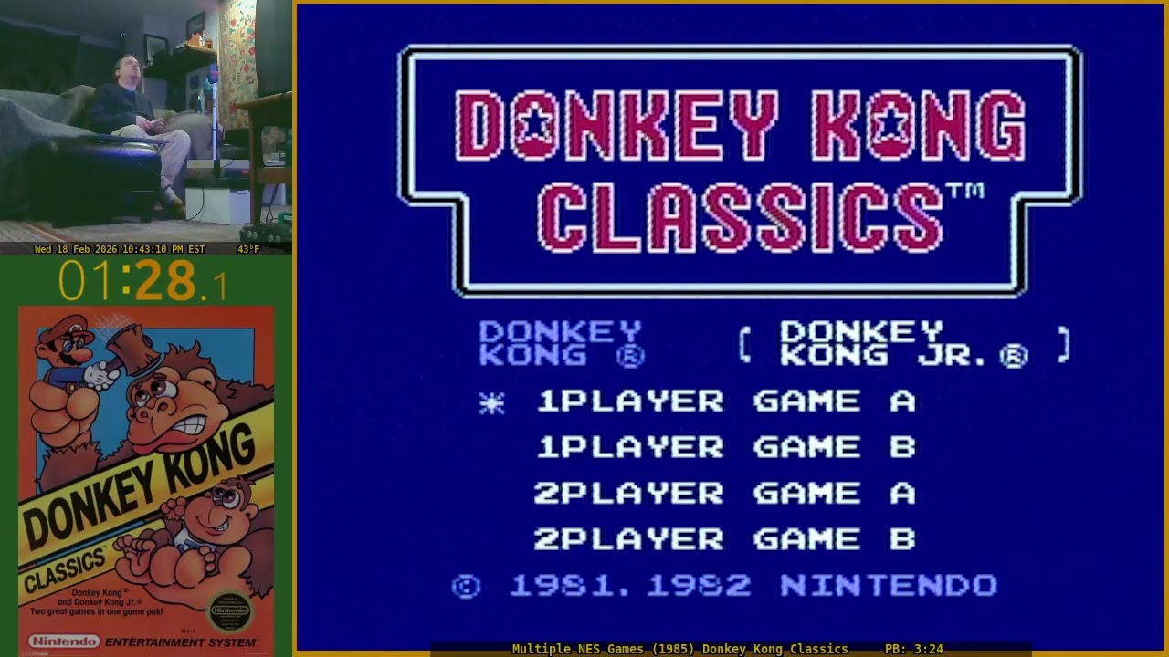 Donkey Kong Classics 3:12 (NES 1988)