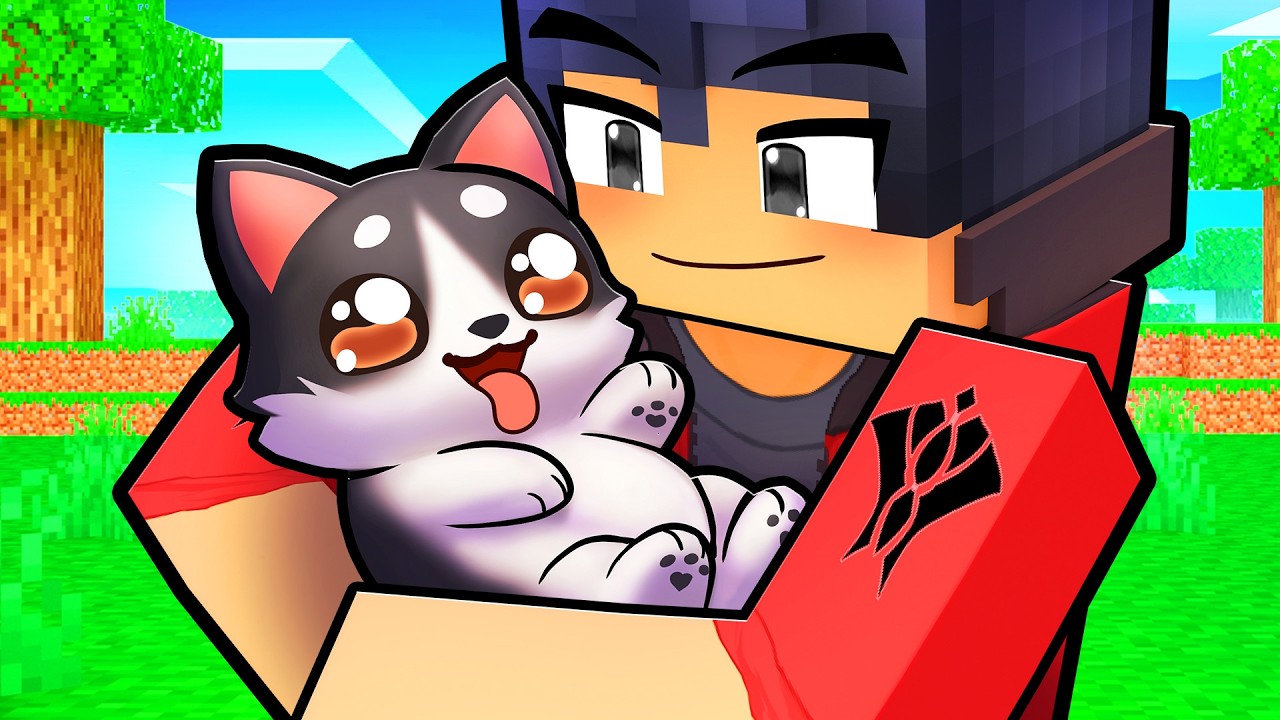 Playing as a BABY PUPPY in Minecraft!