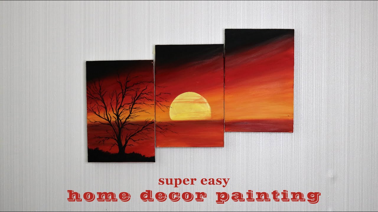 Acrylic Painting for Beginners | How to Draw Home Decoration Living Room | Super Easy | Step by Step