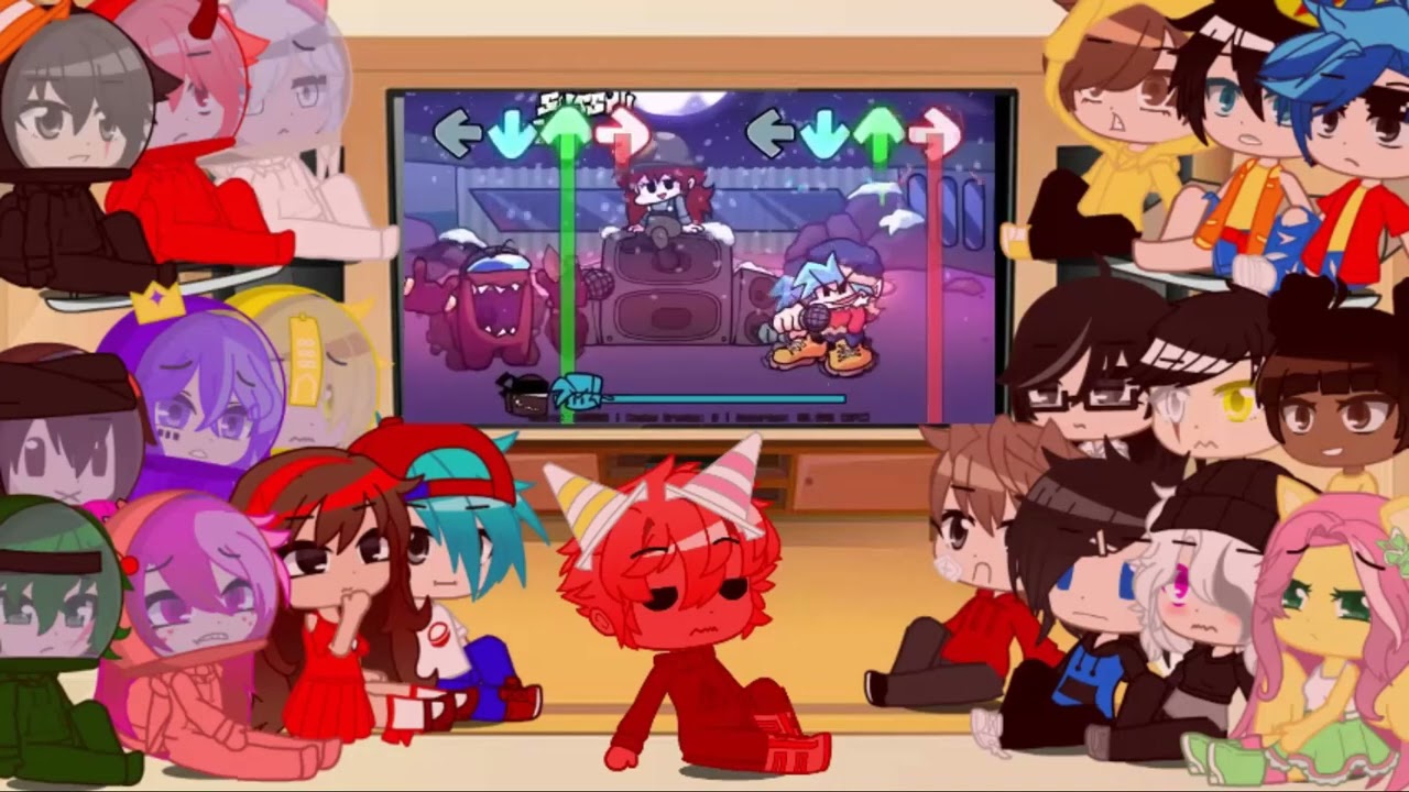 Los personajes de Among US + FNF reaccionan al Mod Impostor (parte 5)