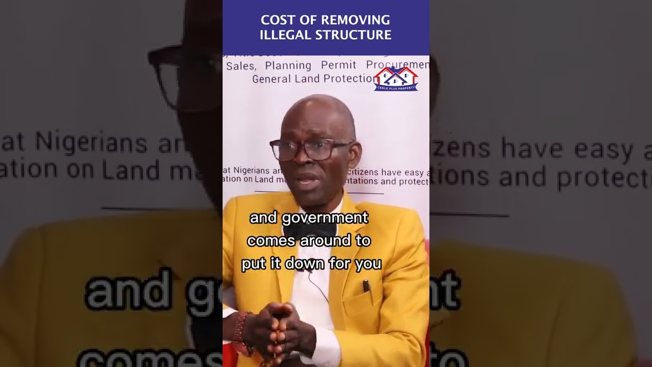 Should the Cost of removing illegal structures by the Government be refunded by the Developer?