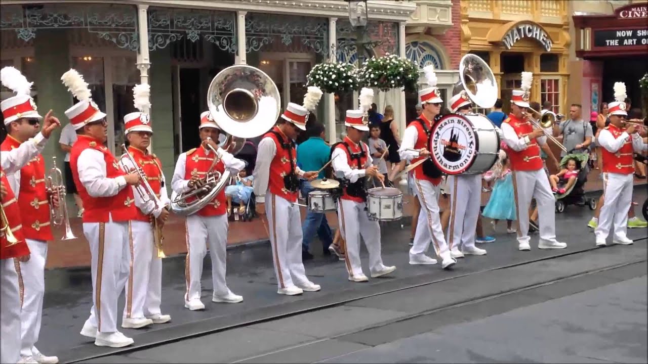 Disney's Marching Band Plays Prince Ali on Main Street in Magic Kingdom
