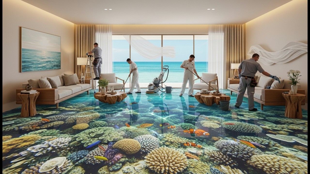 Top 10 Elegant Epoxy Flooring Designs with Wood, Stone & Glass (Modern Home Decor)