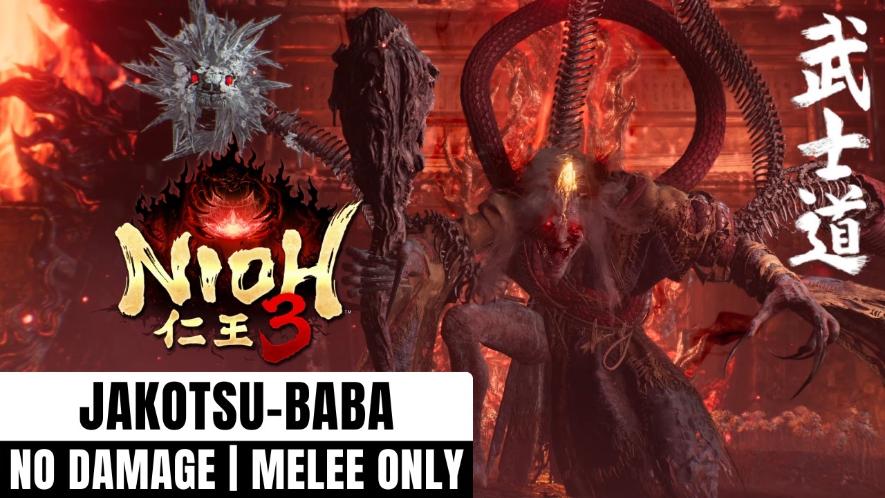 Nioh 3 - Jakotsu-baba Boss Fight (No Damage/Samurai Sword)